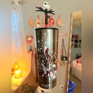 Disney Parks Nightmare Before Christmas Silver Tumbler Starbucks